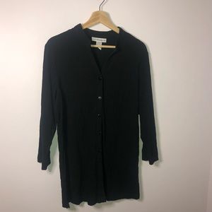 Sag Harbor Black Top w/ Floral Stitching Design